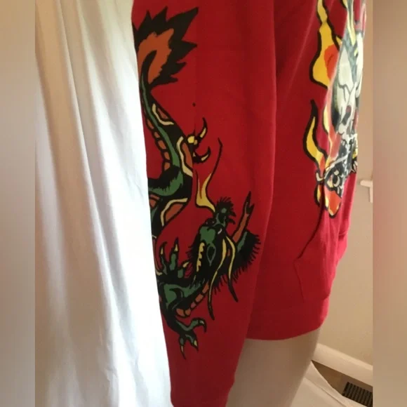 Ed Hardy Red Skull Graphic Sweater